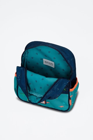 Mochila Enso Dino Artist - Azul-marinho e azul- pato