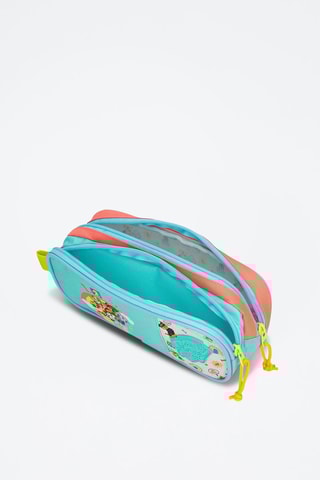 Estojo Patrulha Pata Turquesa e coral