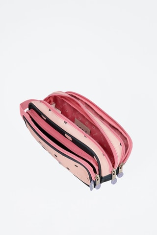 Estojo - Azul-escuro e rosa