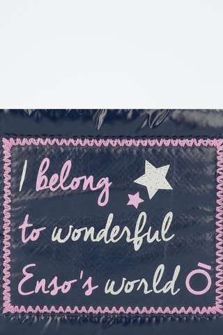 Estojo triplo - Azul-marinho e fúcsia