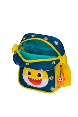 Mala a tiracolo Baby Shark Pinkfong - Azul e amarelo