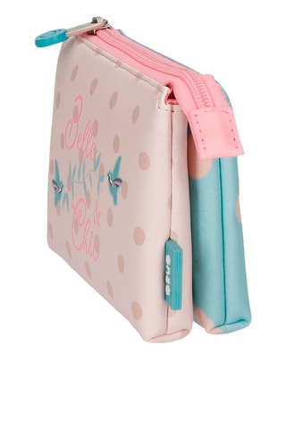 Porta-moedas - Turquesa e rosa