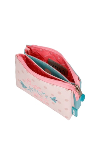 Porta-moedas - Turquesa e rosa