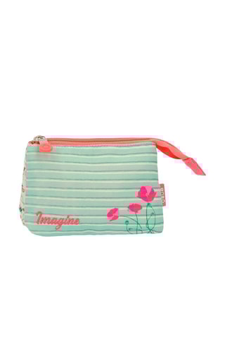 Porta-moedas - Verde e rosa