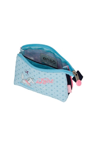 Porta-moedas - Azul claro e rosa