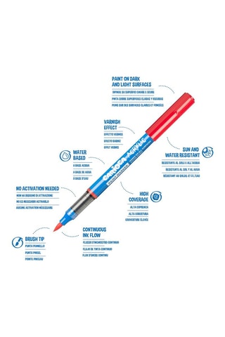 18 marcadores acrílicos - 2 mm