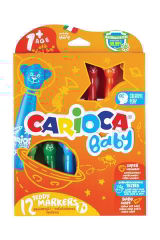 12 marcadores laváveis ursinhos - A partir de 1 ano