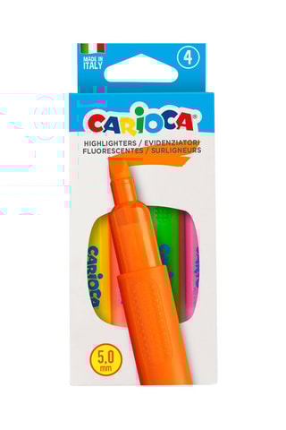 4 marcadores - Laranja, rosa, verde e amarelo