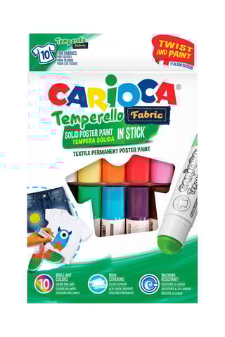 10 craies en stick pour textile Temperello Fabric