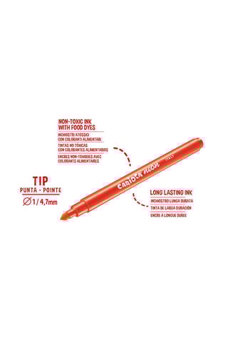 8 canetas de feltro néons - De 1 até 4,7 mm