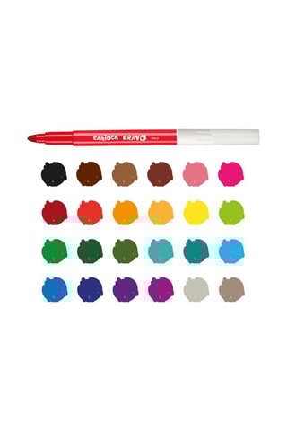Balde canetas de feltro Bravo - 60 peças