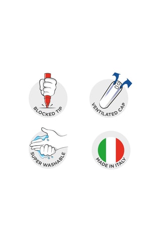 8 canetas de feltro Pastel - De 1 até 4,7 mm