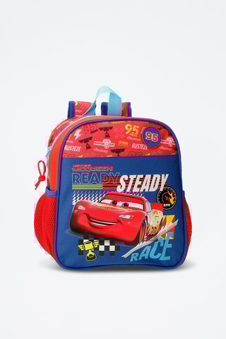 Mochila Flash McQueen Cars Disney Pixar - Azul e vermelho
