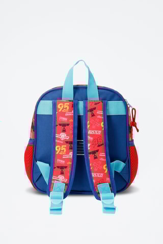 Mochila Flash McQueen Cars Disney Pixar - Azul e vermelho