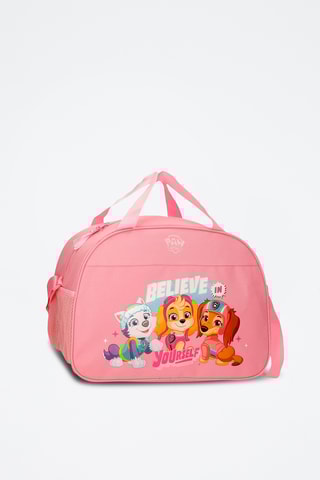 Saco de viagem Patrulha Pata - Rosa - 40 cm