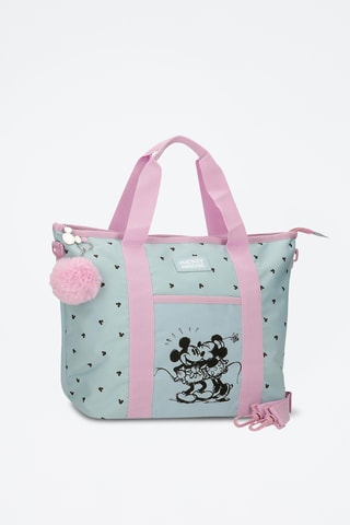 Mala shopper Mickey e Minnie Disney - Turquesa