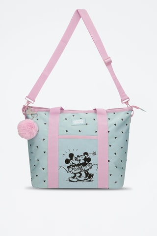 Mala shopper Mickey e Minnie Disney - Turquesa
