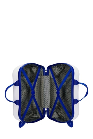 Mala de cabine low cost Elsa e Anna Frozen Disney - Branco e azul-real - 45 cm