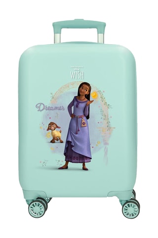 Mala de cabine infantil Wish Asha e a Boa Estrela - 50 cm - Verde