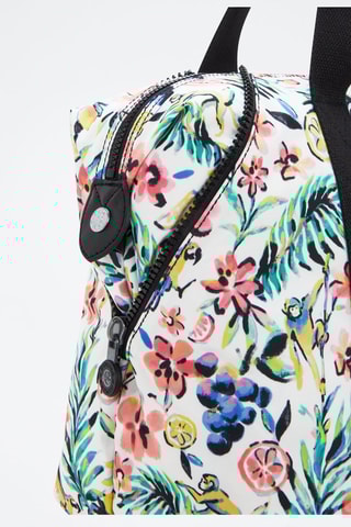 Cabas Art M - Blanc et turquoise