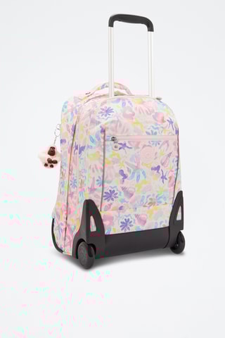 Sac à dos à roulettes Sari - Blanc et rose