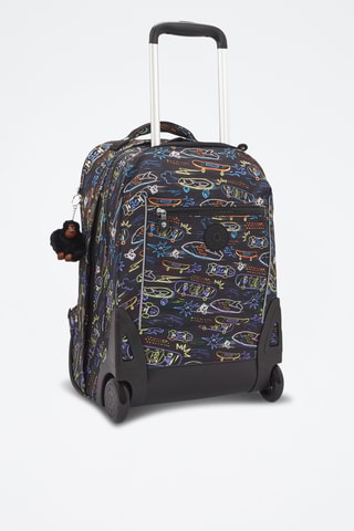 Sac à dos à roulettes Sari - Noir et bleu