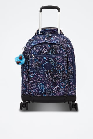 Sac à dos à roulettes New Zea - Bleu marine et rose poudré