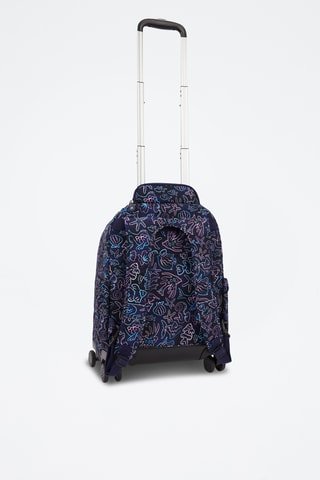 Sac à dos à roulettes New Zea - Bleu marine et rose poudré