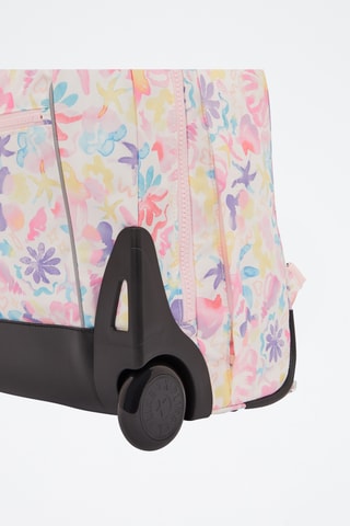 Sac à dos à roulettes Giorno - Blanc et rose