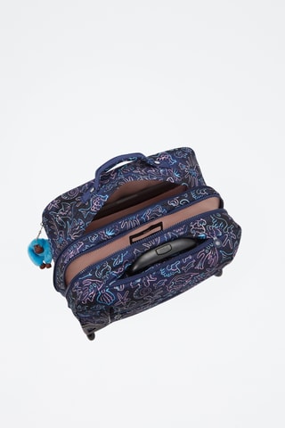 Sac à dos à roulettes Giorno - Bleu marine et rose poudré