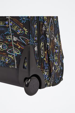 Sac à dos à roulettes Giorno - Noir et bleu