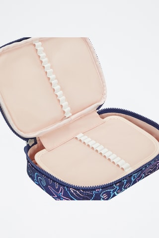 Trousse 100 Pens - Bleu marine et rose poudré