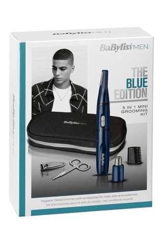 Tondeuse pour nez oreilles 5-en-1 - Blue Edition - Homme