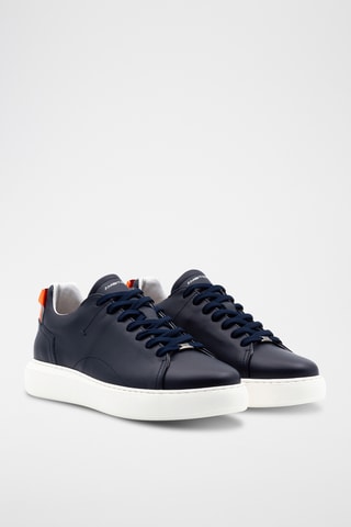 Leren Sneakers - Marineblauw