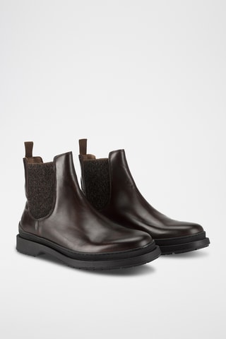 Bottines Chelsea en cuir - Marron