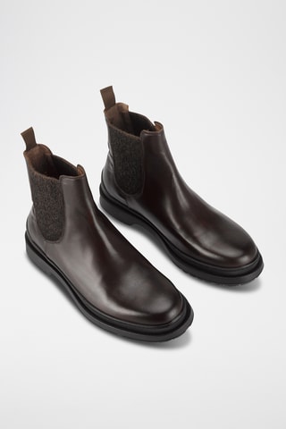 Bottines Chelsea en cuir - Marron