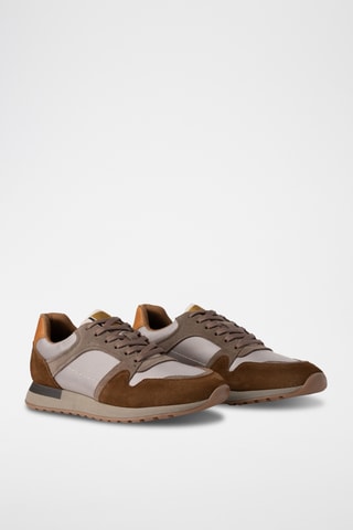 Leren Sneakers - Beige en taupe