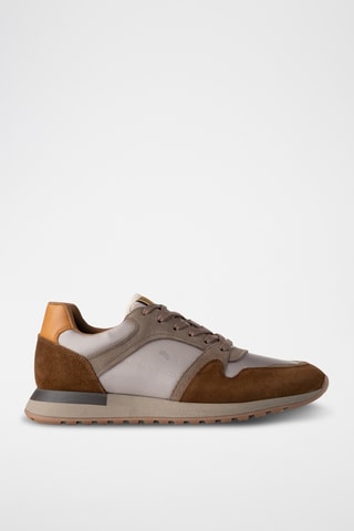 Leren Sneakers - Beige en taupe