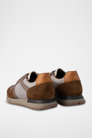 Leren Sneakers - Beige en taupe