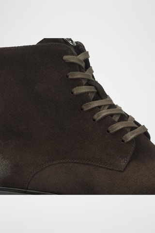 Bottines en nubuck - Marron foncé