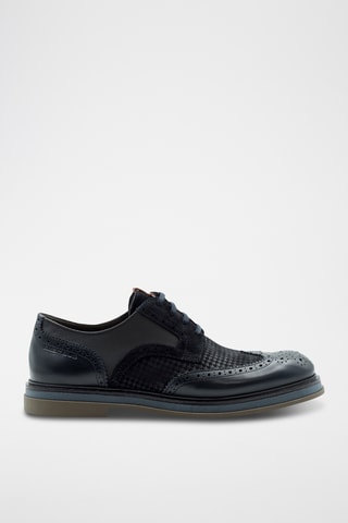 Derbys en cuir - Bleu marine