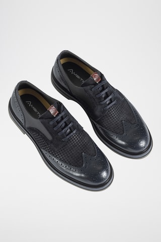 Derbys en cuir - Bleu marine