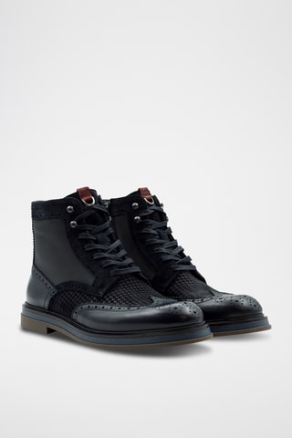 Bottines en cuir - Bleu marine