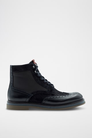 Bottines en cuir - Bleu marine