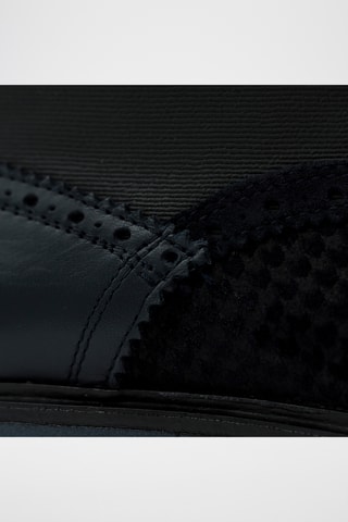 Bottines en cuir - Bleu marine