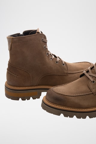 Bottines en nubuck- Taupe