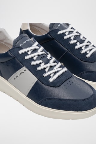 Leren Sneakers - Marineblauw