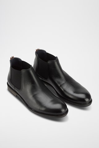 Bottines Chelsea en cuir - Noir