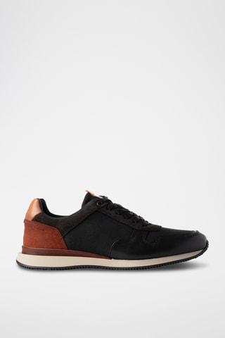 Leren Sneakers -Zwart