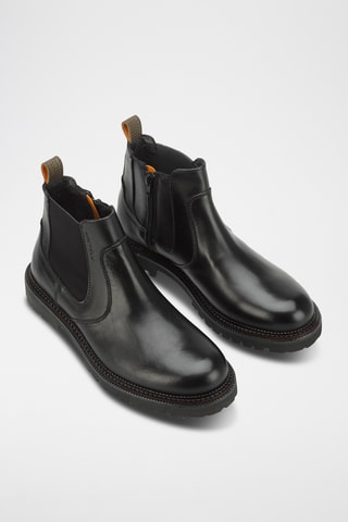 Bottines en cuir - Noir